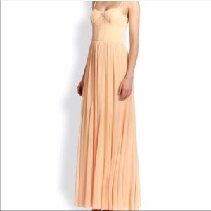 Alice & Olivia Pierce Bustier coral Maxi dress